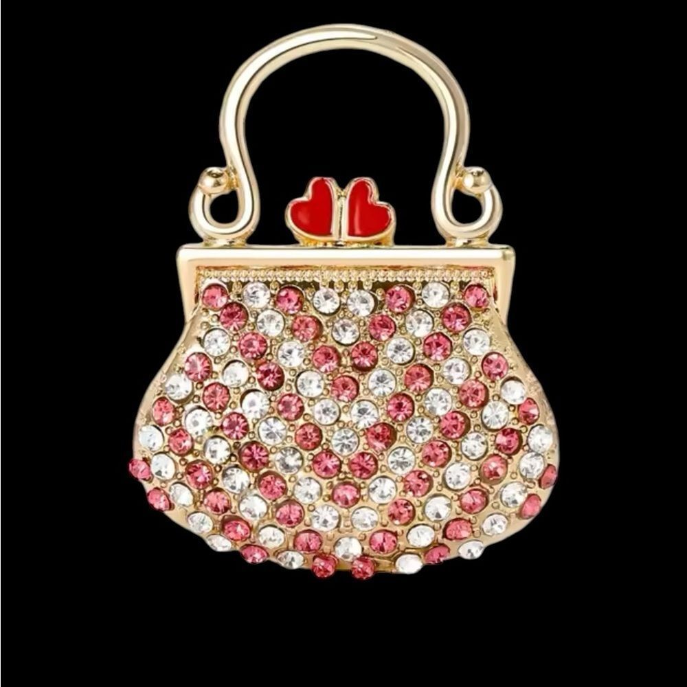 ‎RHINESTONE BAG BROOCH